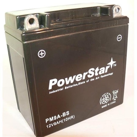 Powerstar PowerStar PM9A-BS-2 Replacement UTX9A-BS YB9-B 12N9-BS T.E.T. Motorcycle Battery PM9A-BS-2